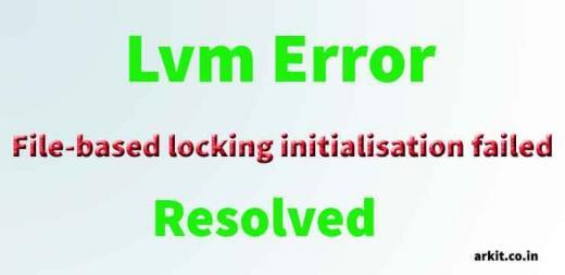 File-based locking initialisation failed