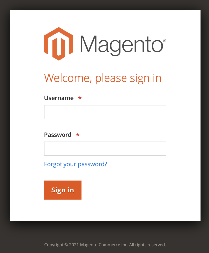 Welcome Magento