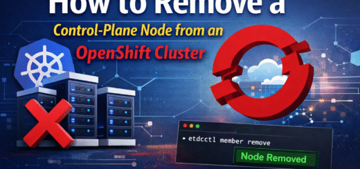 How to Remove Control-Plane Node from Openshift Cluster