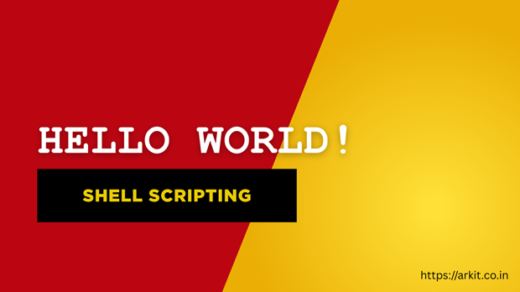 Hello World Shell Scripting arkit