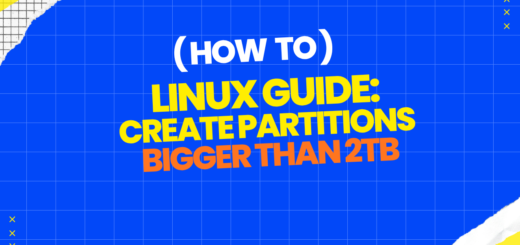 Howto Create partitions bigger than 2TB in Linux